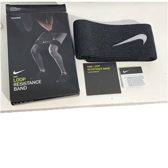 Nike Training Loop Resistance Band Black Unisex Adult Size Medium - Picture 1 of 6
